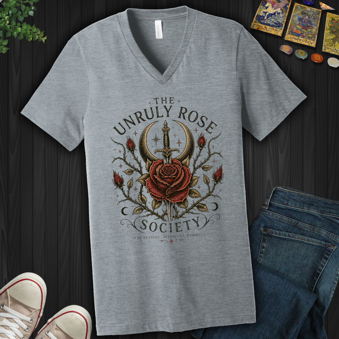 The Unruly Rose Society- V-Neck