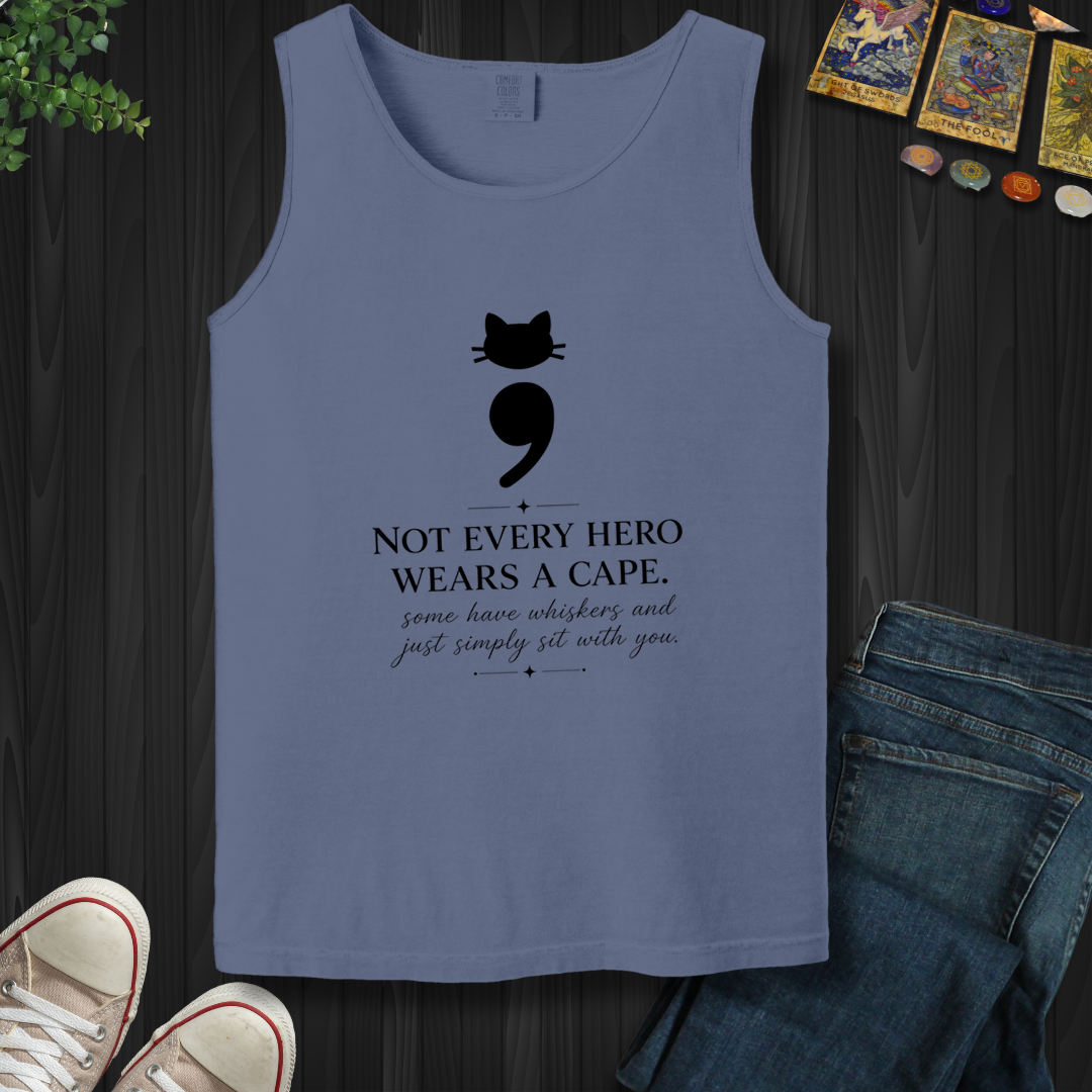 Cat Semicolon- Tank Top