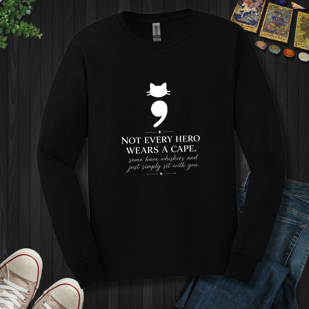 Cat Semicolon- Long Sleeve