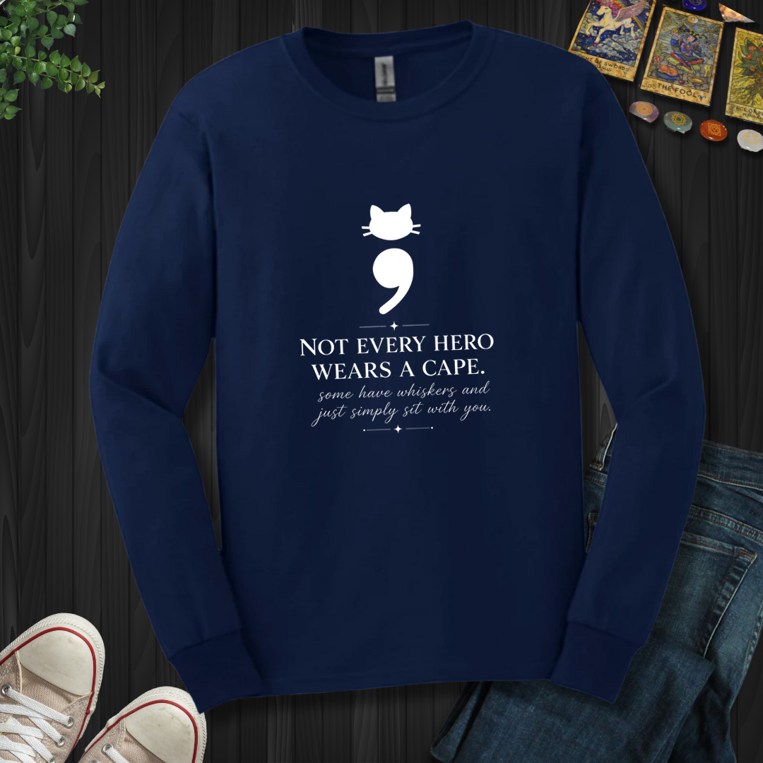 Cat Semicolon- Long Sleeve