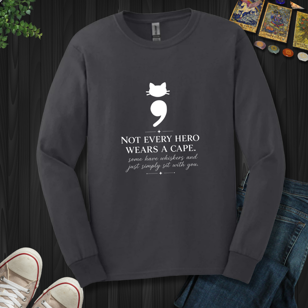 Cat Semicolon- Long Sleeve
