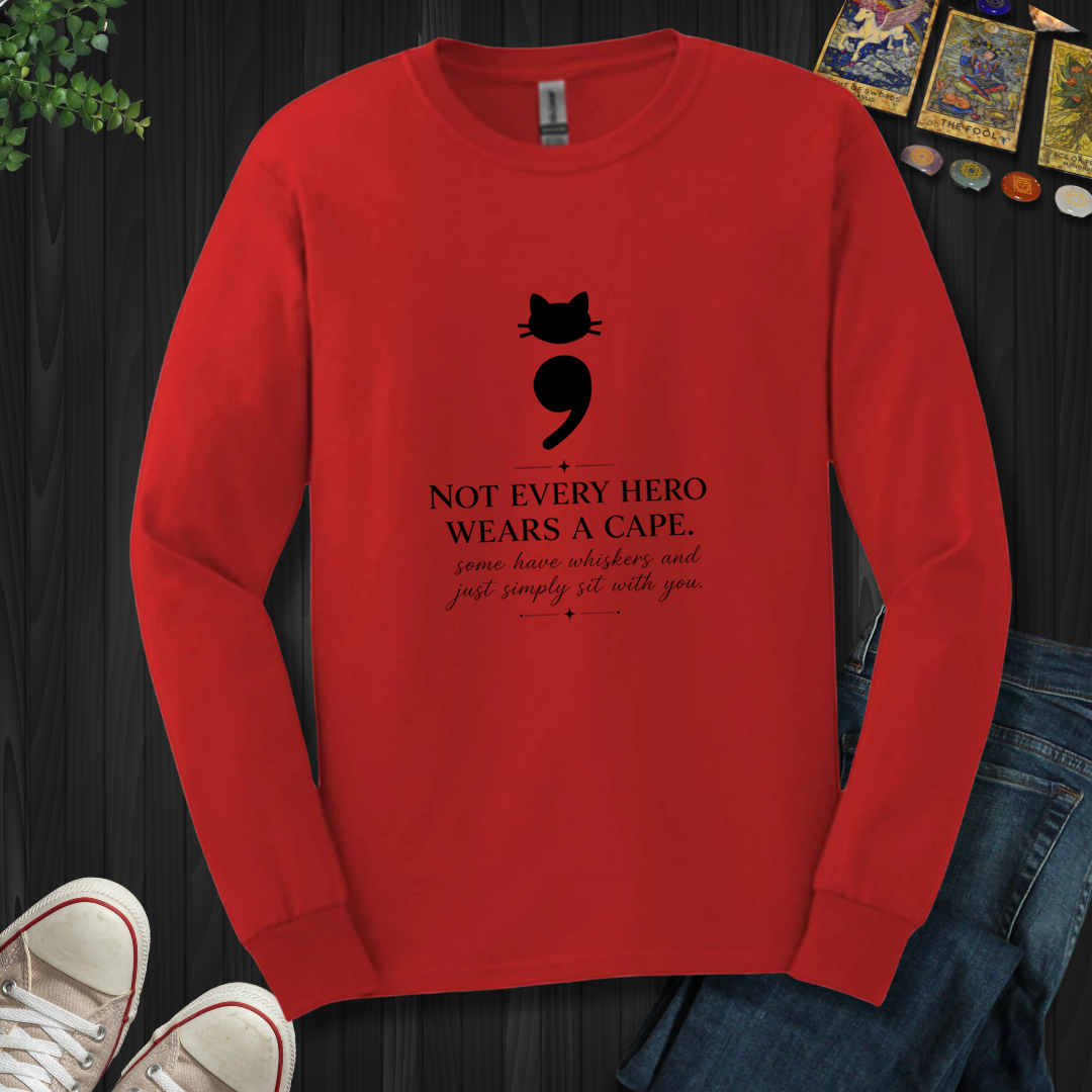 Cat Semicolon- Long Sleeve
