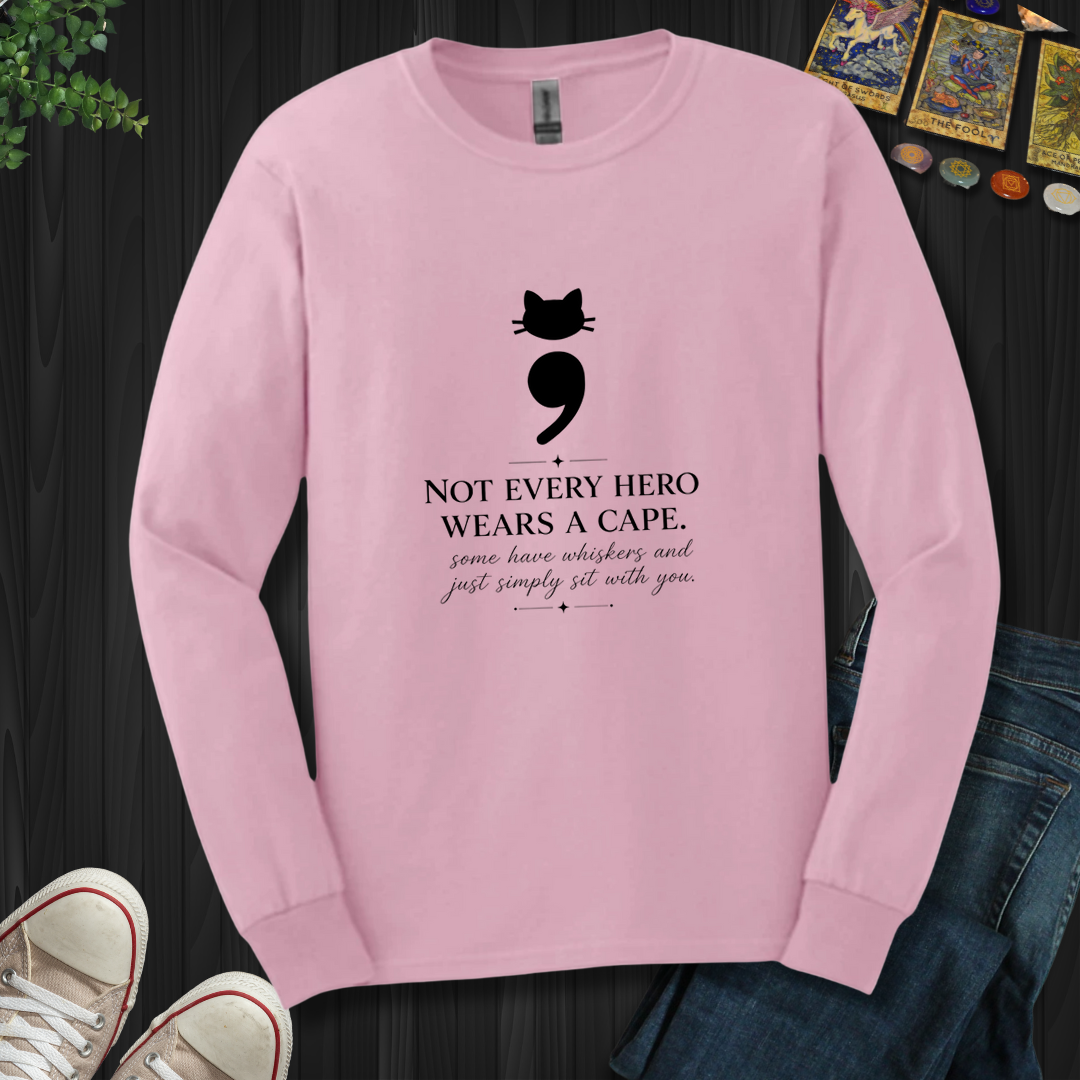 Cat Semicolon- Long Sleeve