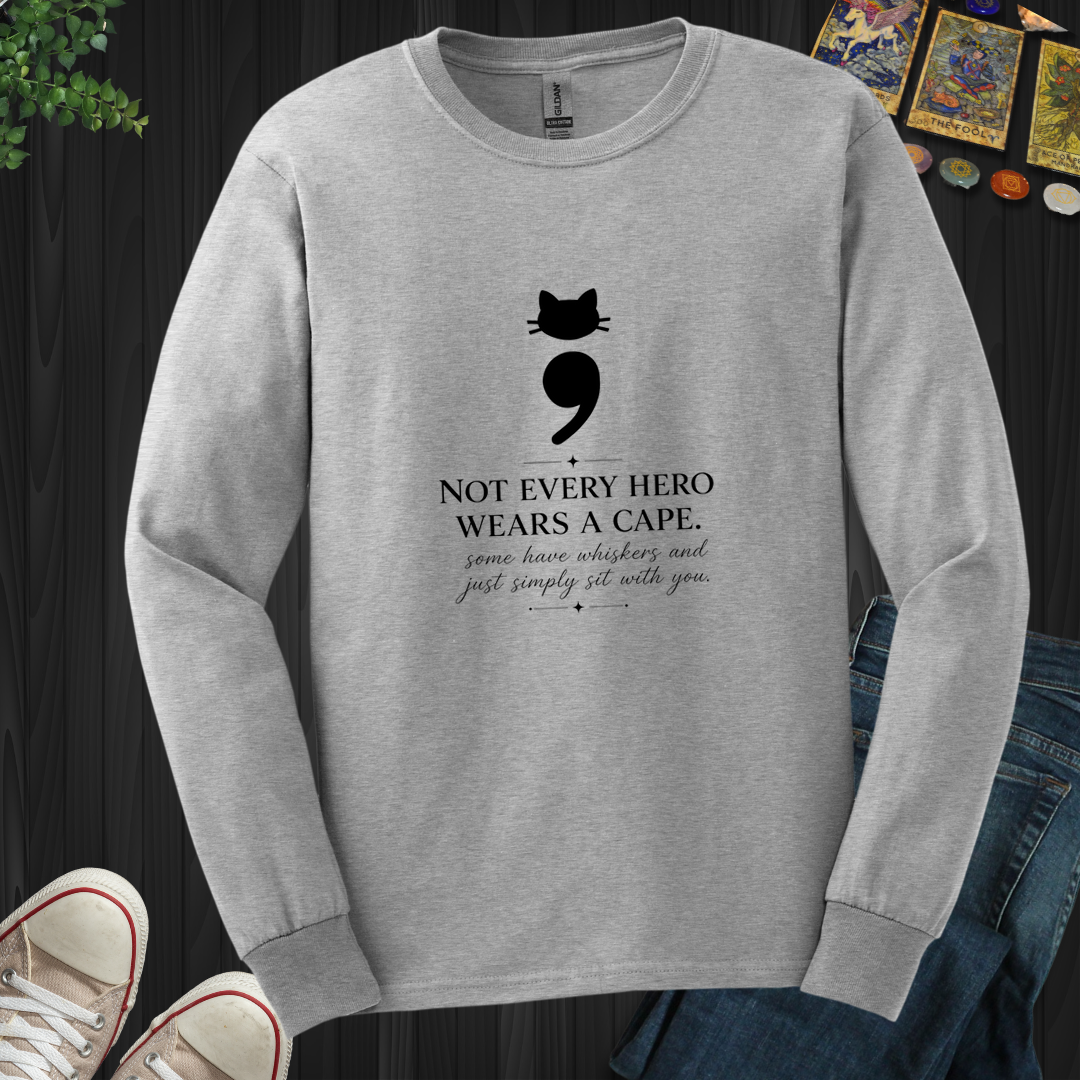 Cat Semicolon- Long Sleeve