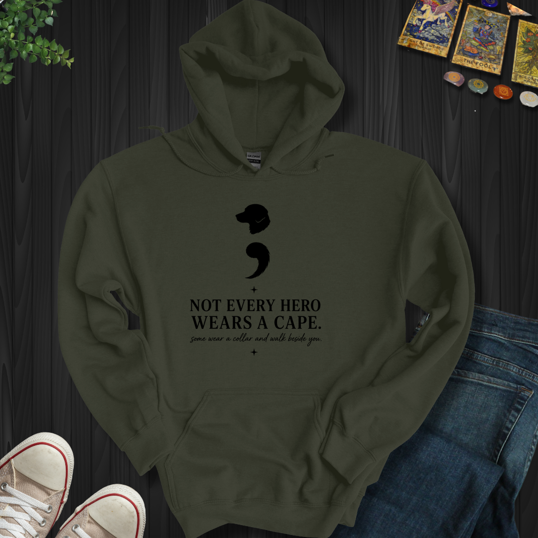 Dog Semicolon- Hooded Sweatshirt