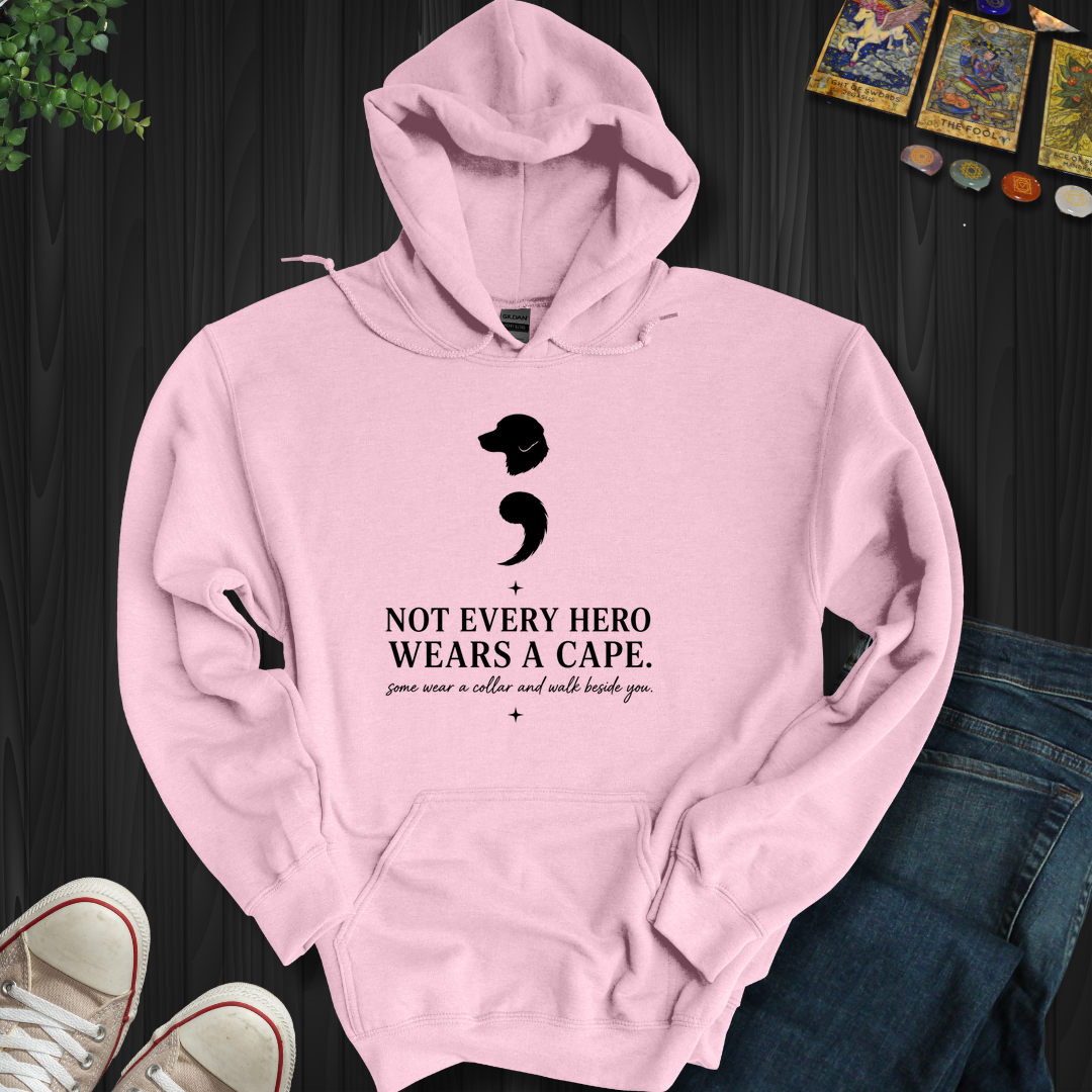 Dog Semicolon- Hooded Sweatshirt