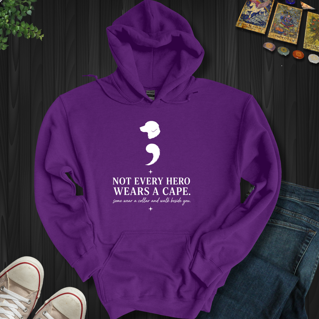 Dog Semicolon- Hooded Sweatshirt