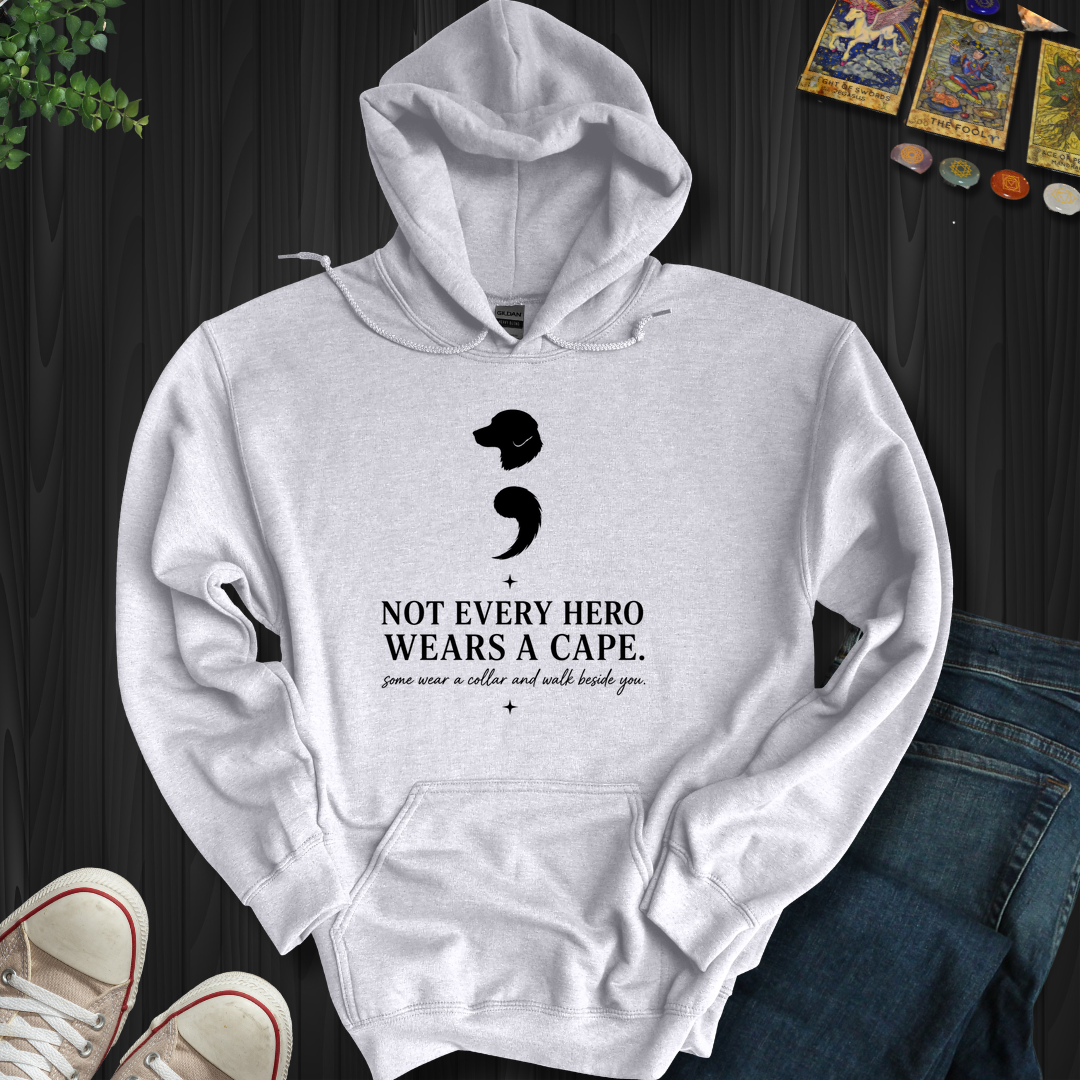 Dog Semicolon- Hooded Sweatshirt
