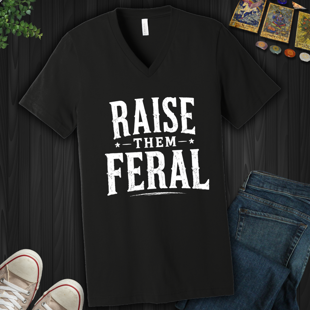 Raise Them Feral- V-Neck