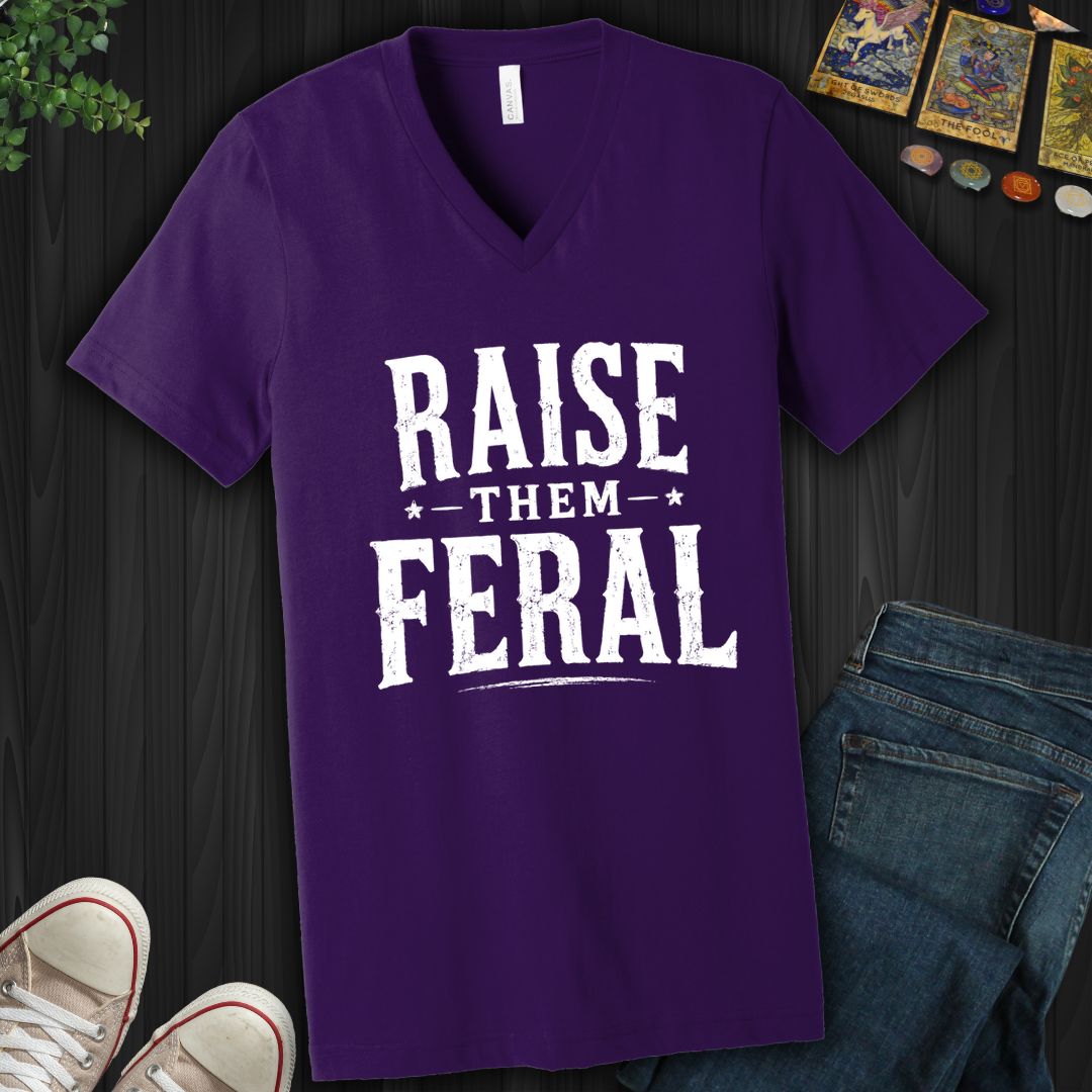 Raise Them Feral- V-Neck