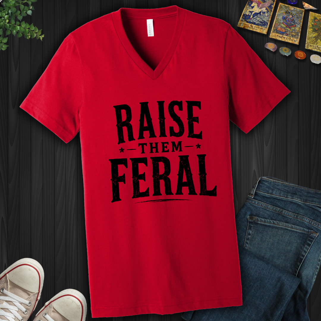 Raise Them Feral- V-Neck