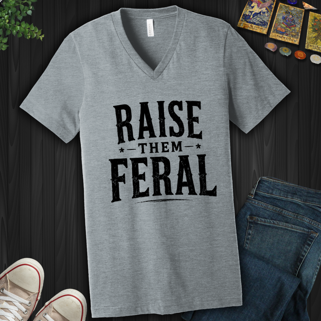 Raise Them Feral- V-Neck
