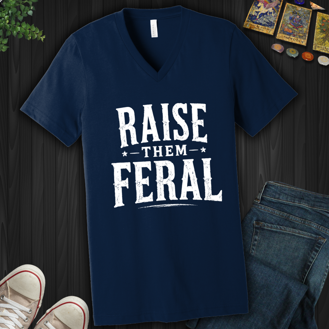 Raise Them Feral- V-Neck