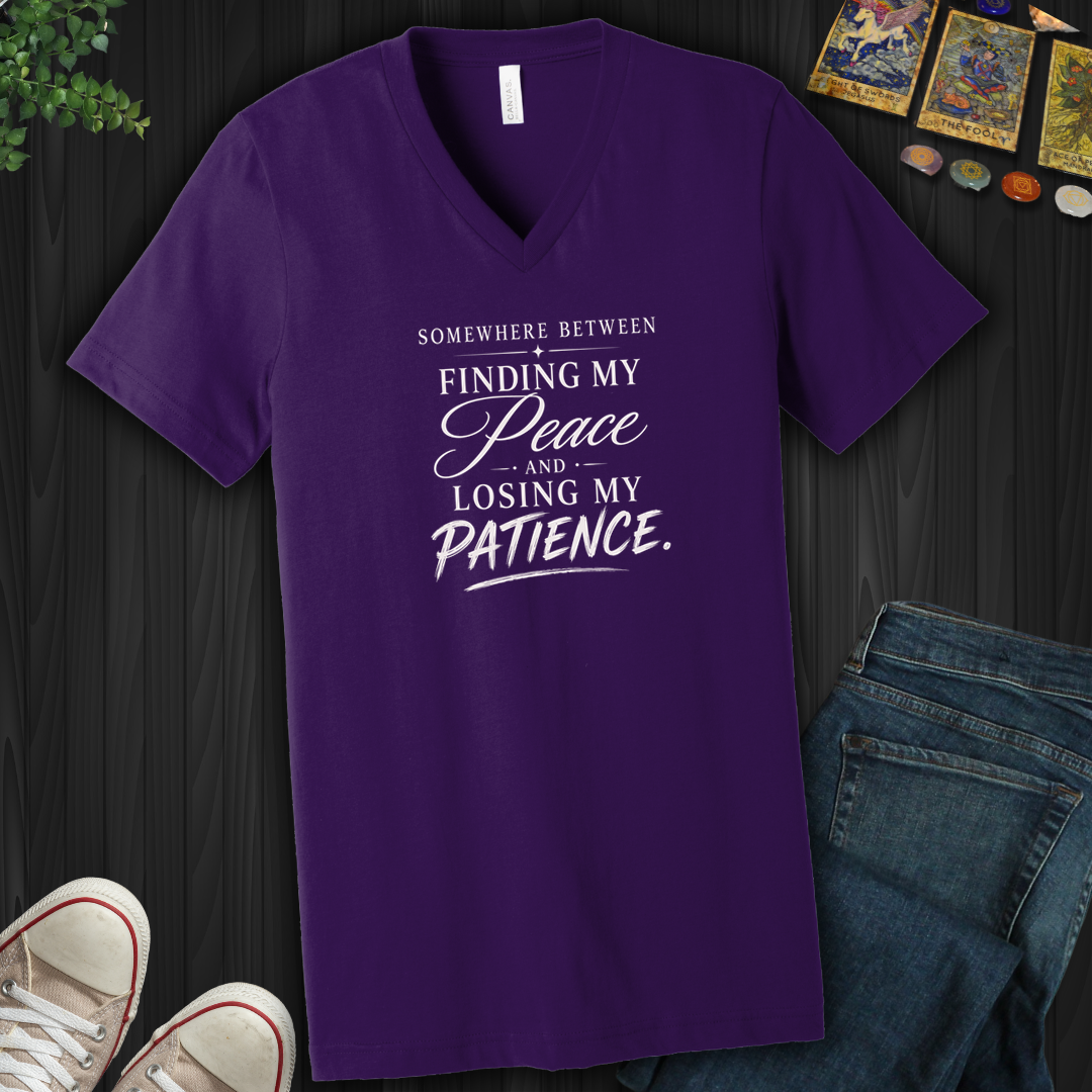 Finding My Peace And Losing My Patience- V-Neck