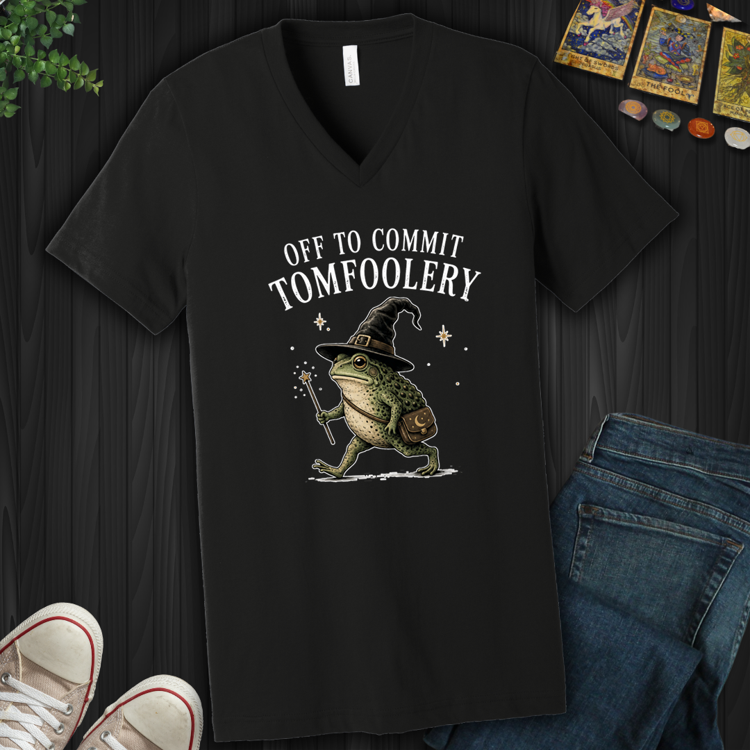Off To Commit Tomfoolery- V-Neck