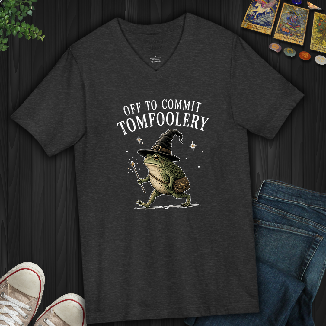 Off To Commit Tomfoolery- V-Neck