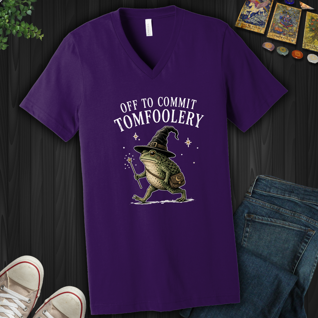 Off To Commit Tomfoolery- V-Neck