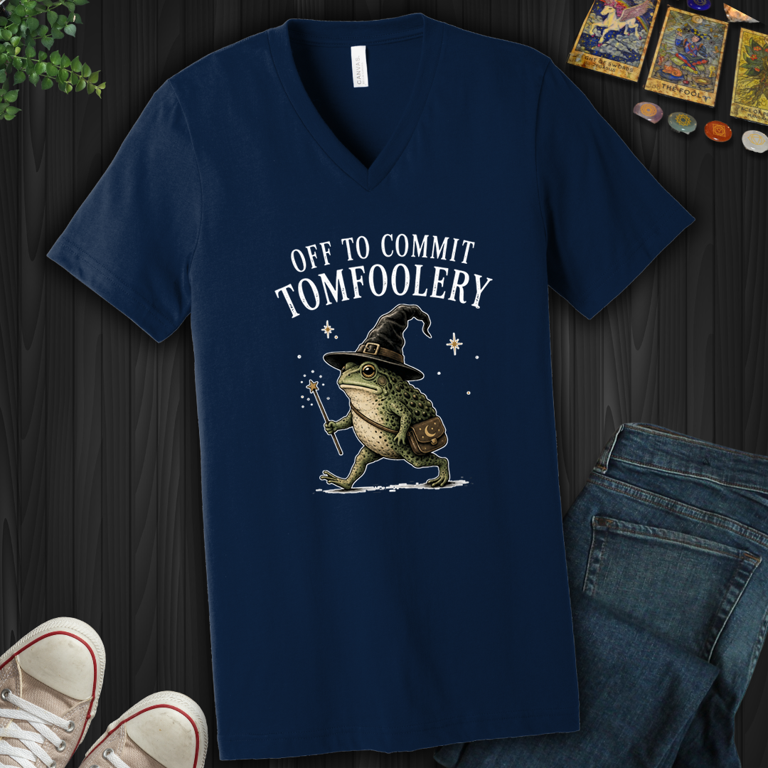 Off To Commit Tomfoolery- V-Neck