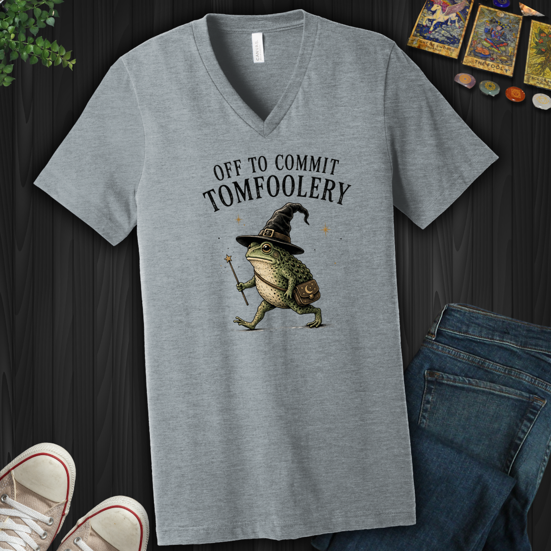 Off To Commit Tomfoolery- V-Neck