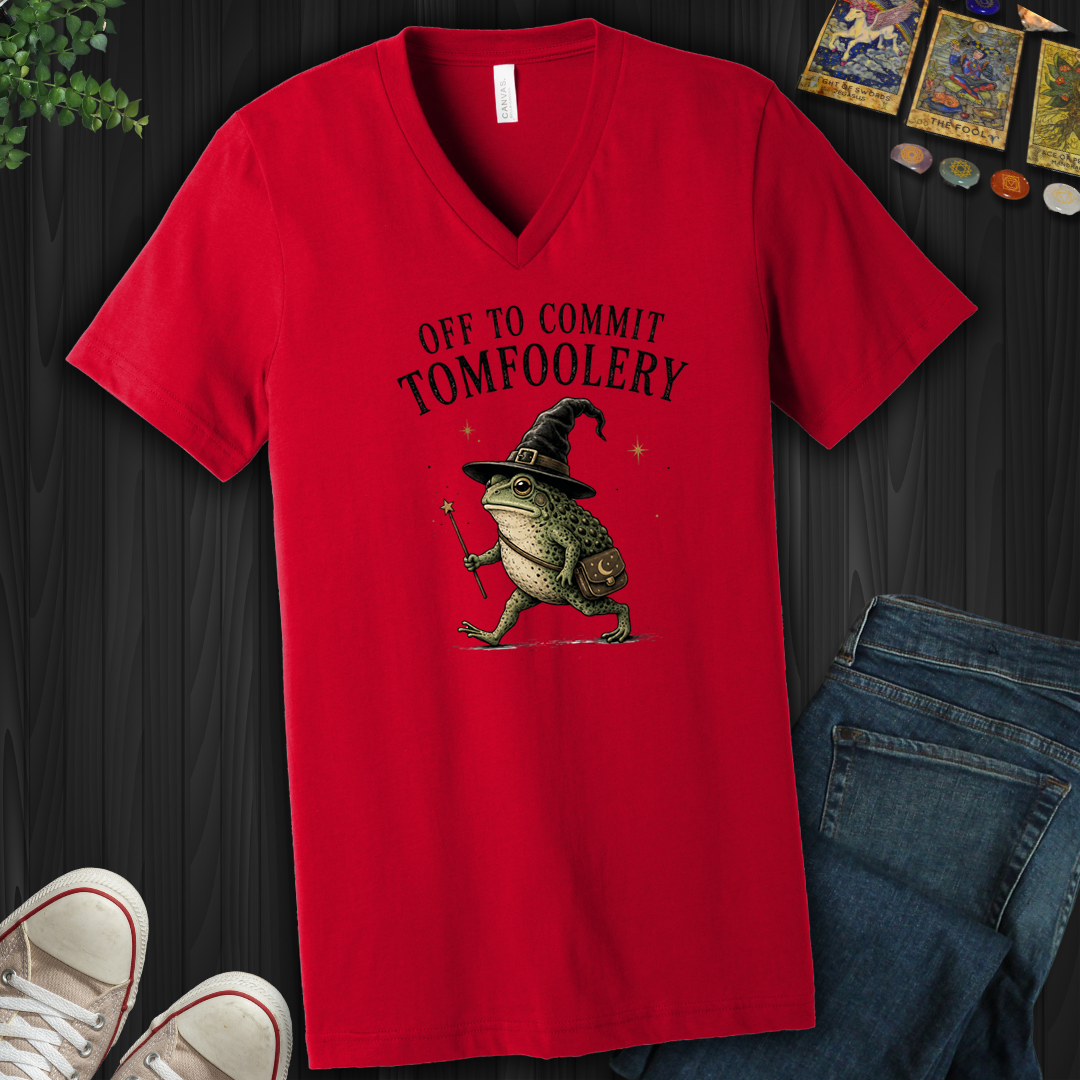 Off To Commit Tomfoolery- V-Neck