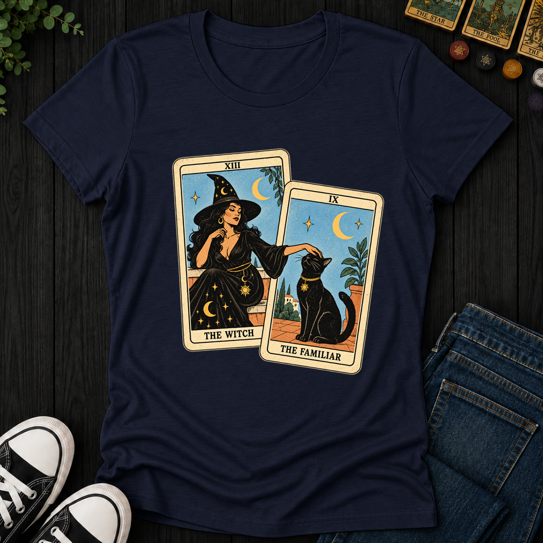 The Witch & The Familiar- Women's Fitted Tee