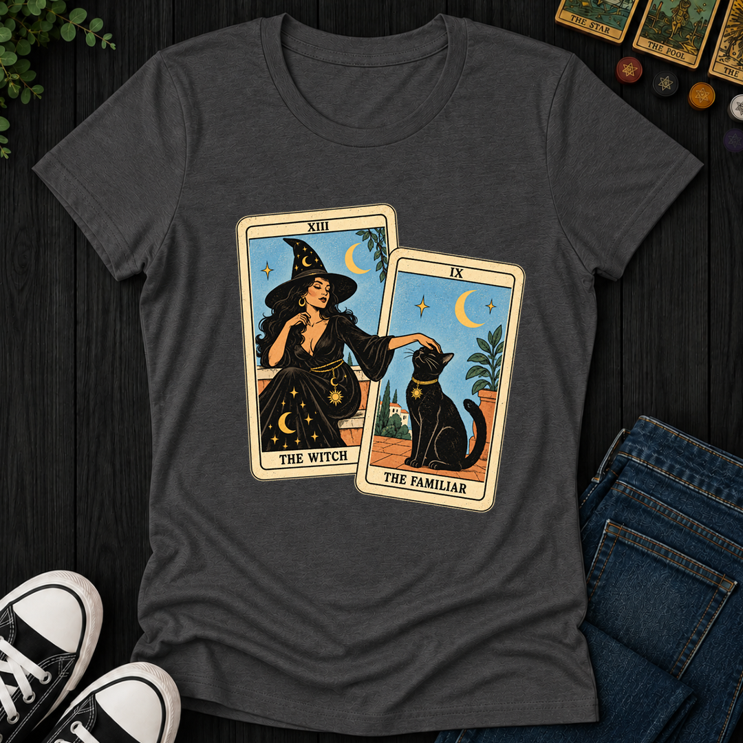 The Witch & The Familiar- Women's Fitted Tee