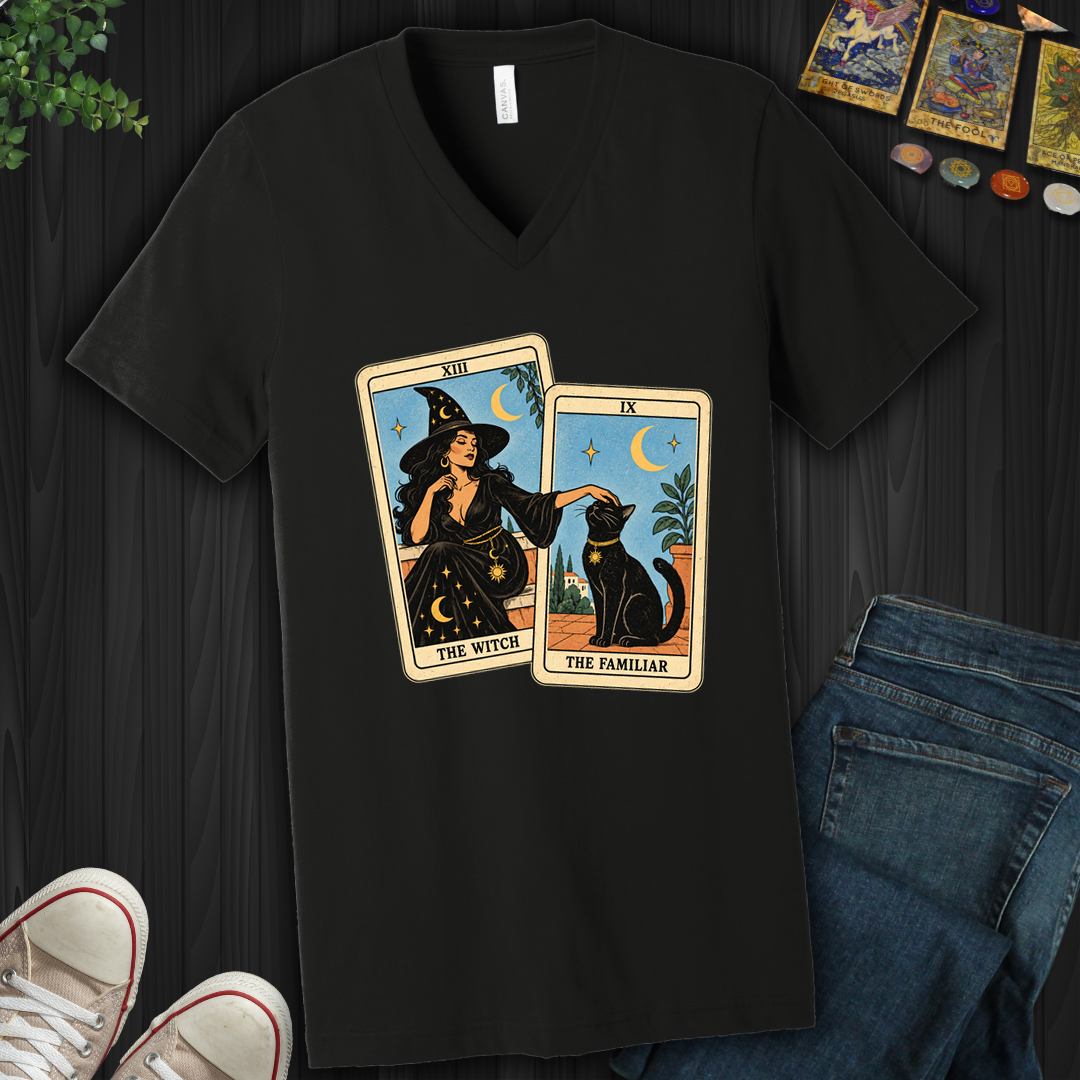 The Witch & The Familiar- V-Neck