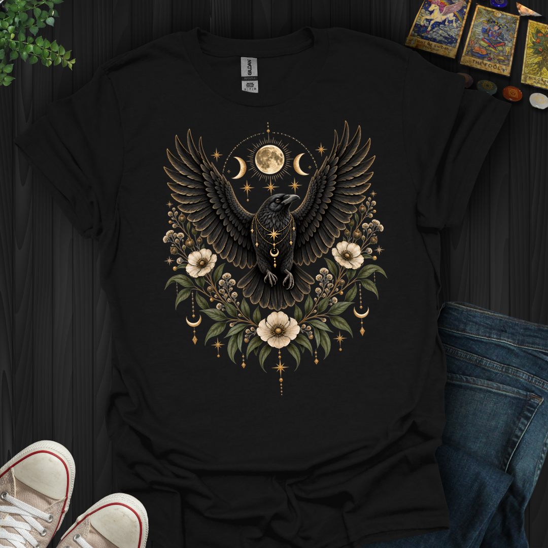 Celestial Boho Raven- T-Shirt