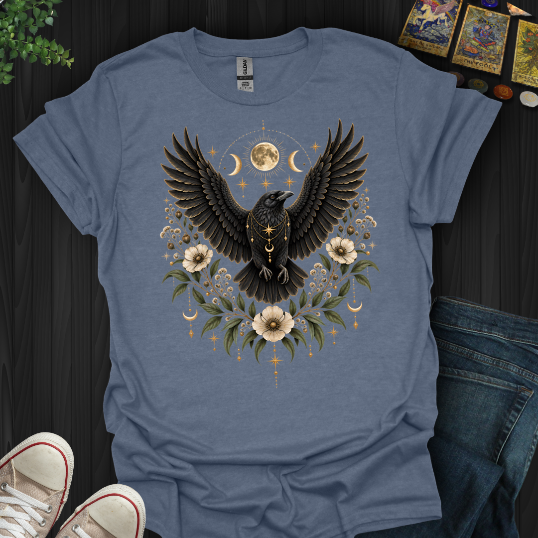 Celestial Boho Raven- T-Shirt