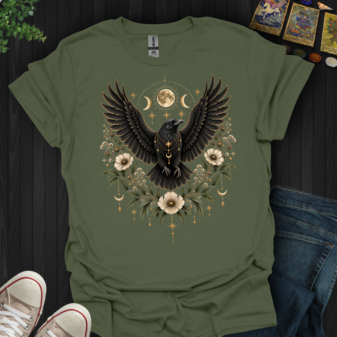 Celestial Boho Raven- T-Shirt