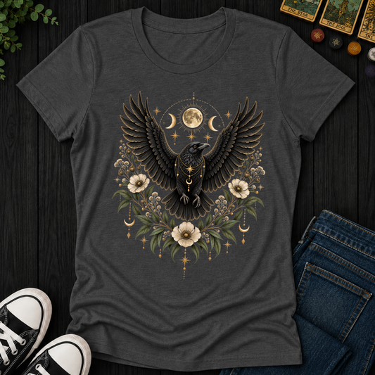 Celestial Boho Raven- Women's Fitted Tee