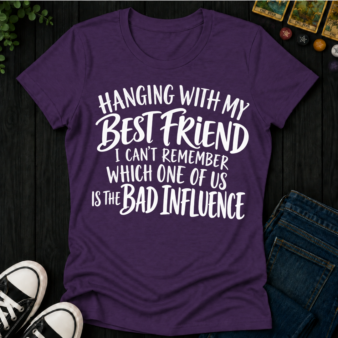Hanging With My Best Friend- Women's Fitted Tee