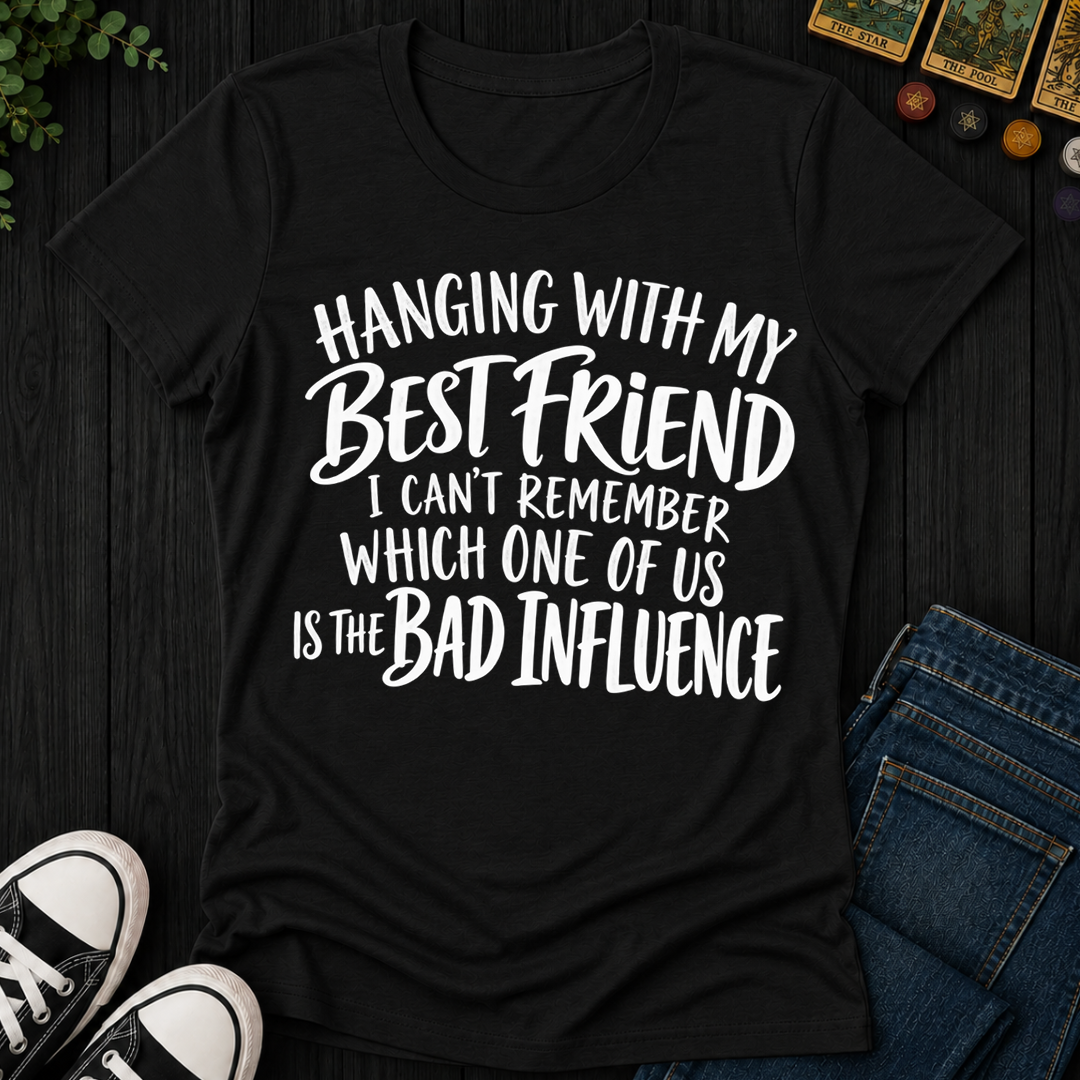 Hanging With My Best Friend- Women's Fitted Tee