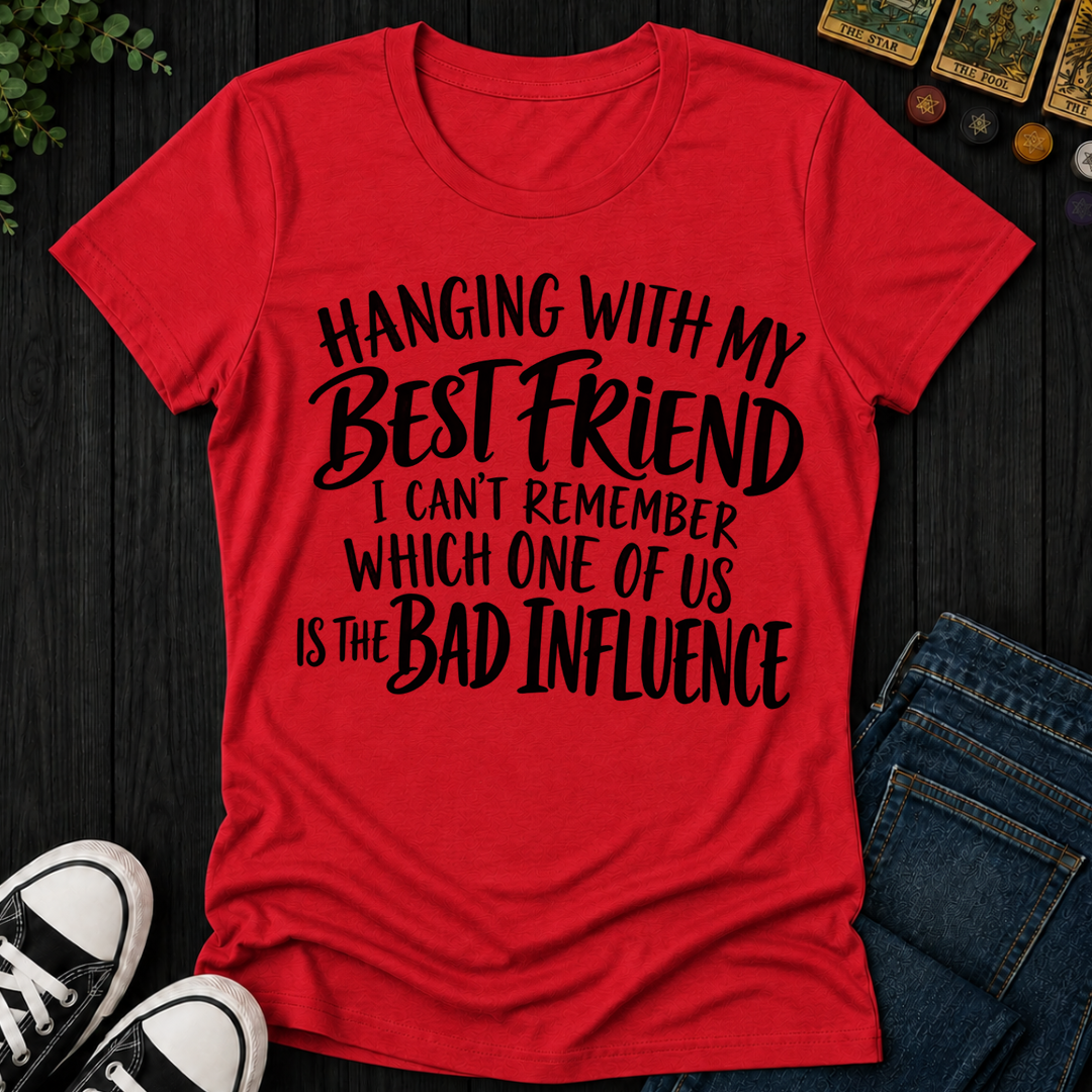 Hanging With My Best Friend- Women's Fitted Tee