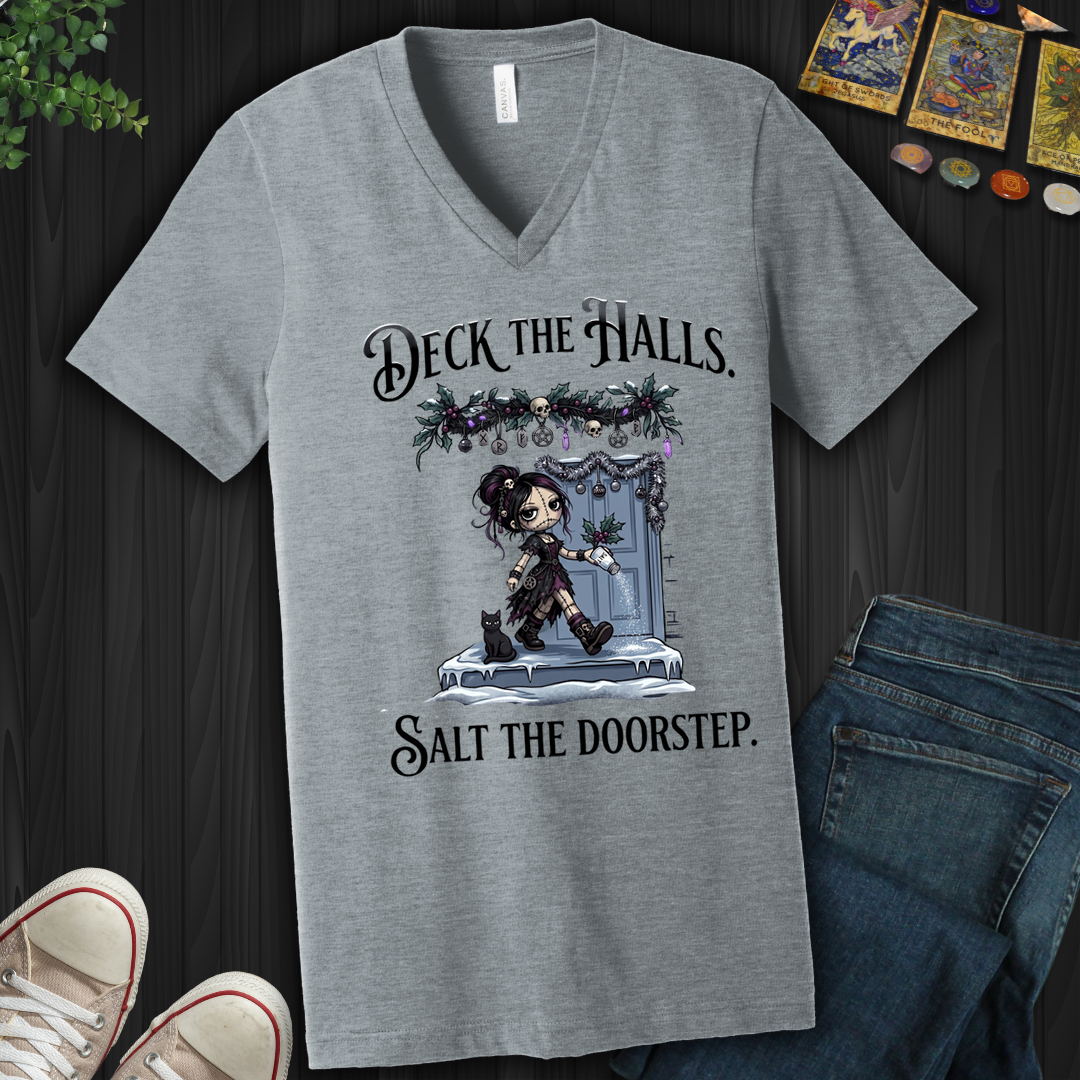 Deck The Halls. Salt The Doorstep- V-Neck