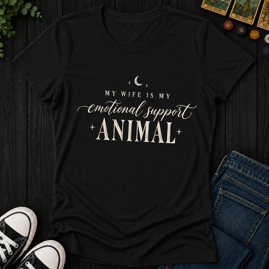 My Wife Is My Support Animal- Women's Fitted Tee