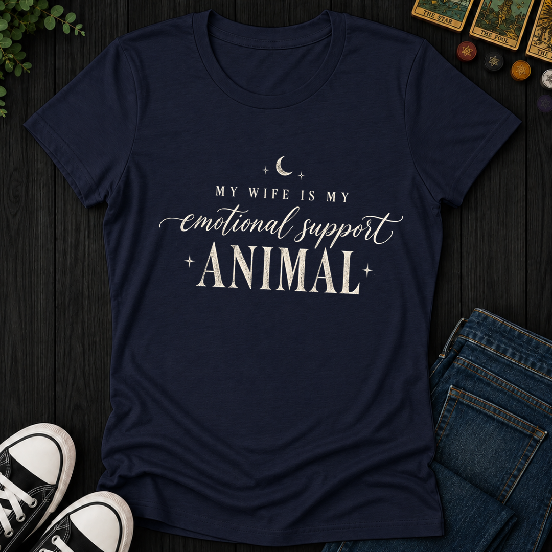 My Wife Is My Support Animal- Women's Fitted Tee