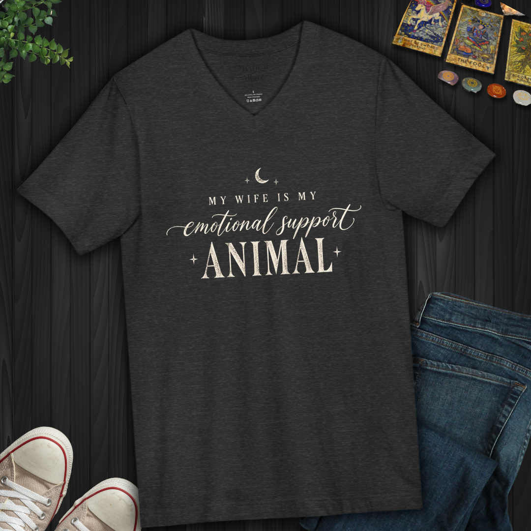 My Wife Is My Support Animal- V-Neck