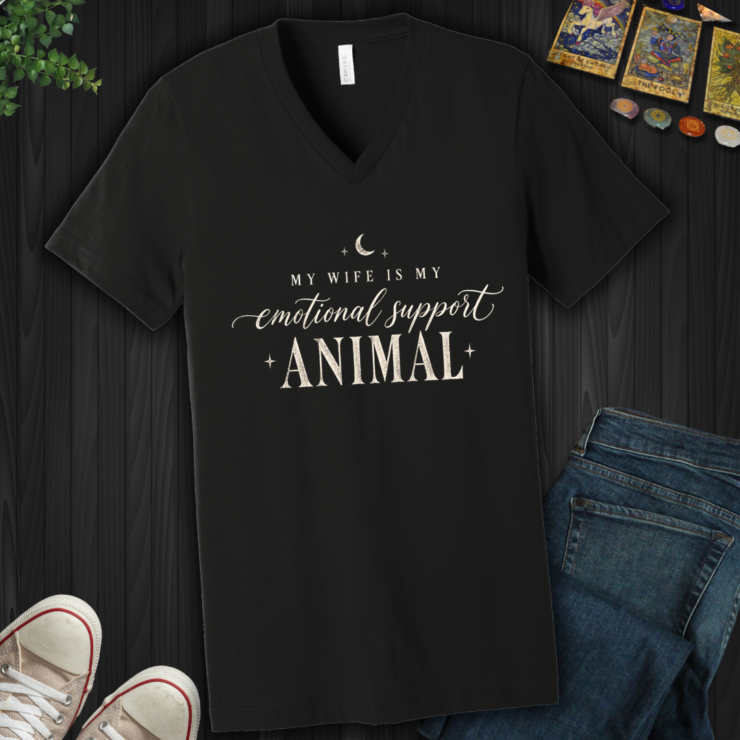 My Wife Is My Support Animal- V-Neck