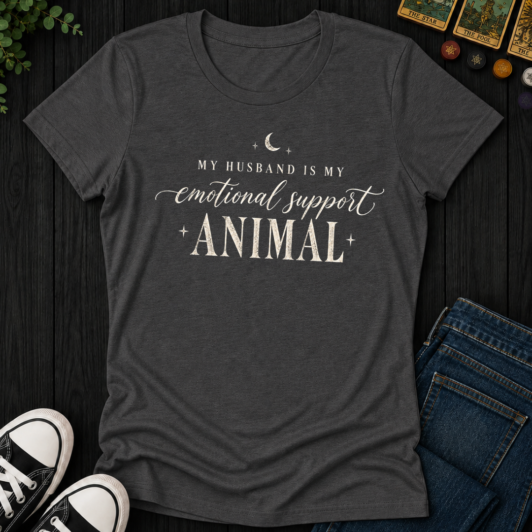 My Husband Is My Support Animal- Women's Fitted Tee