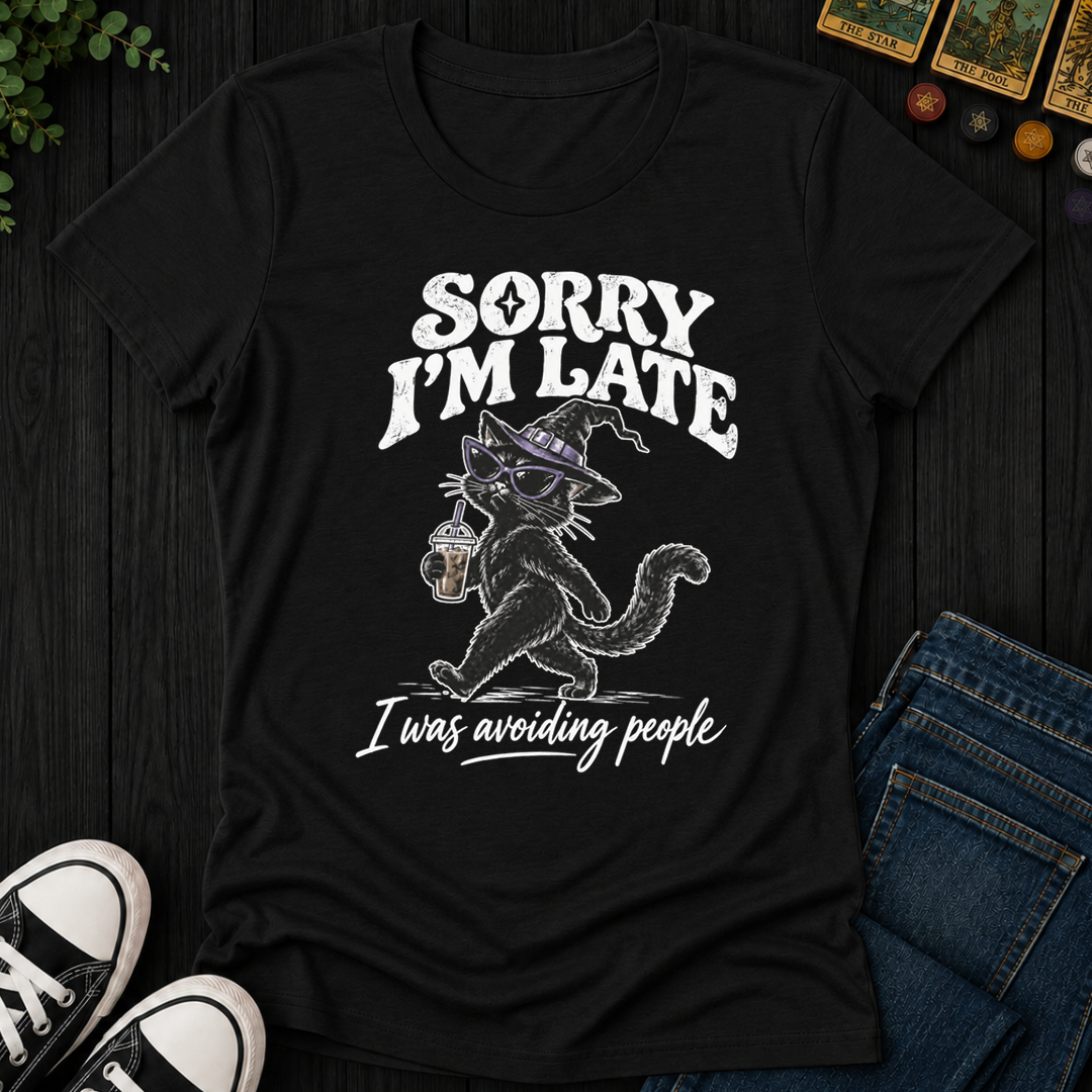 I Was Avoiding People- Women's Fitted Tee