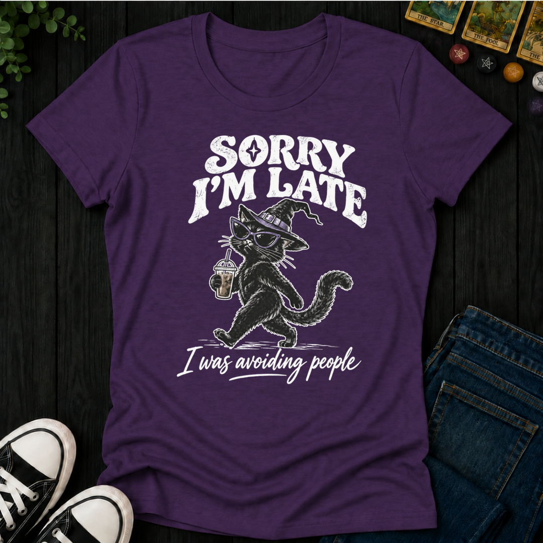 I Was Avoiding People- Women's Fitted Tee