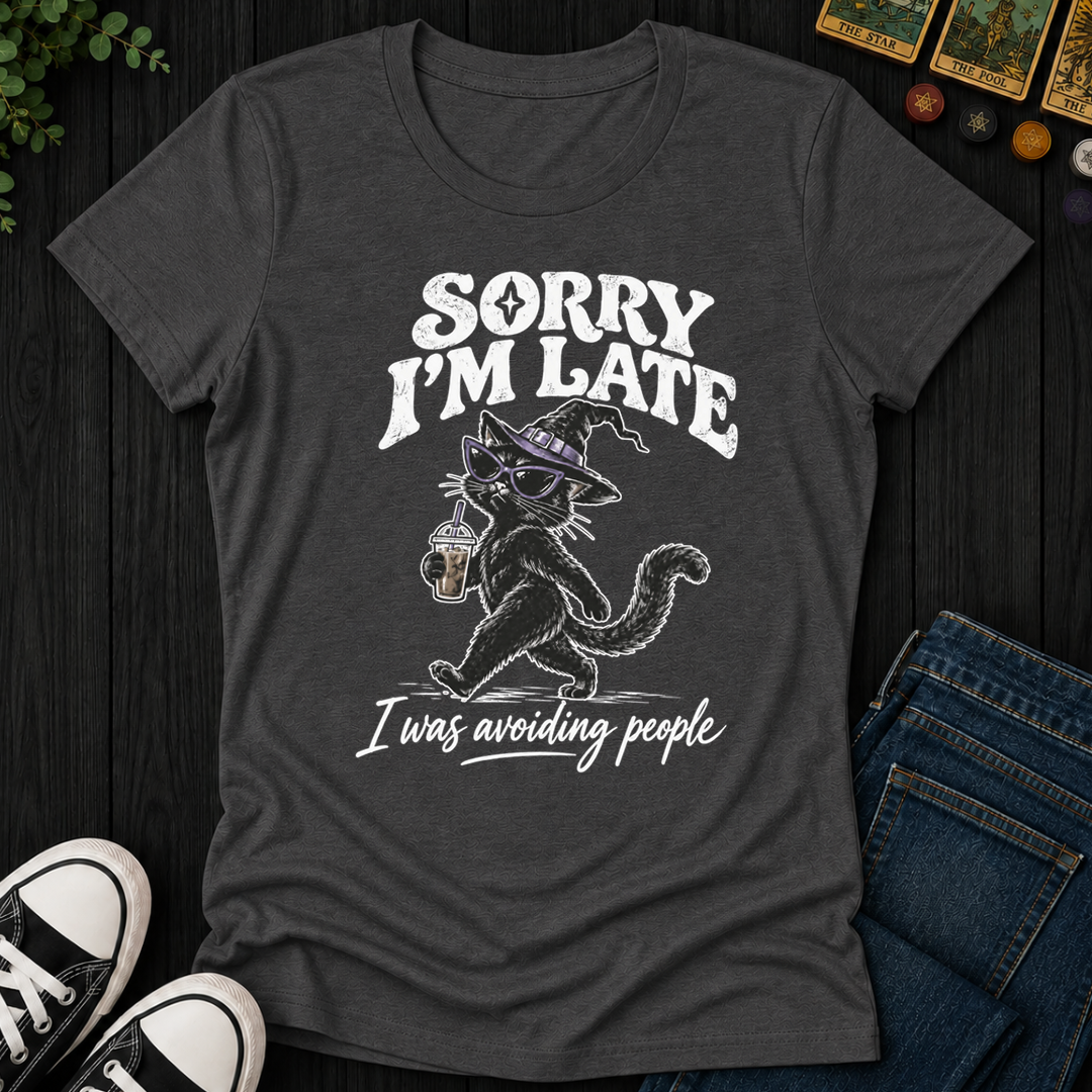 I Was Avoiding People- Women's Fitted Tee