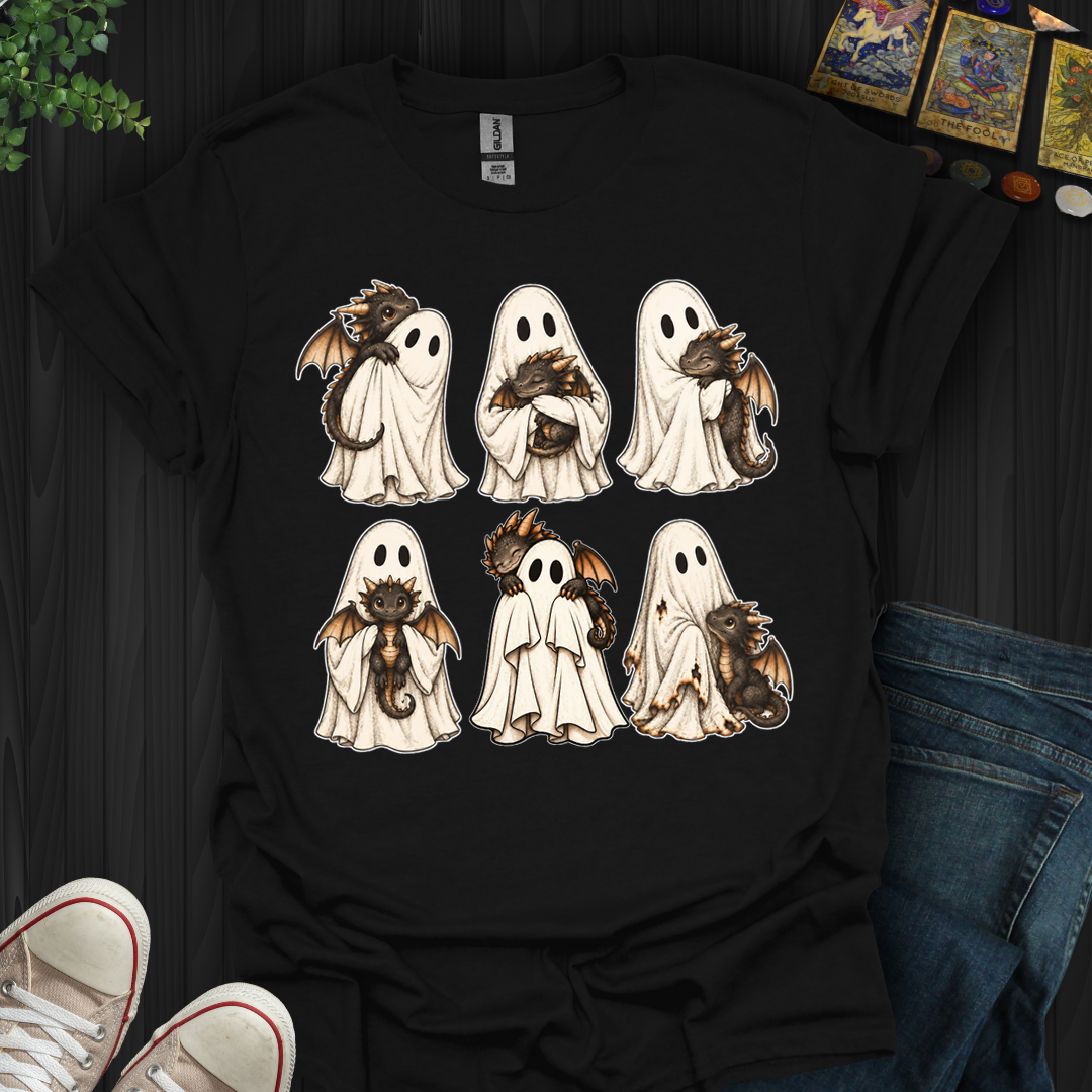 Ghost With Baby Dragon- T-Shirt