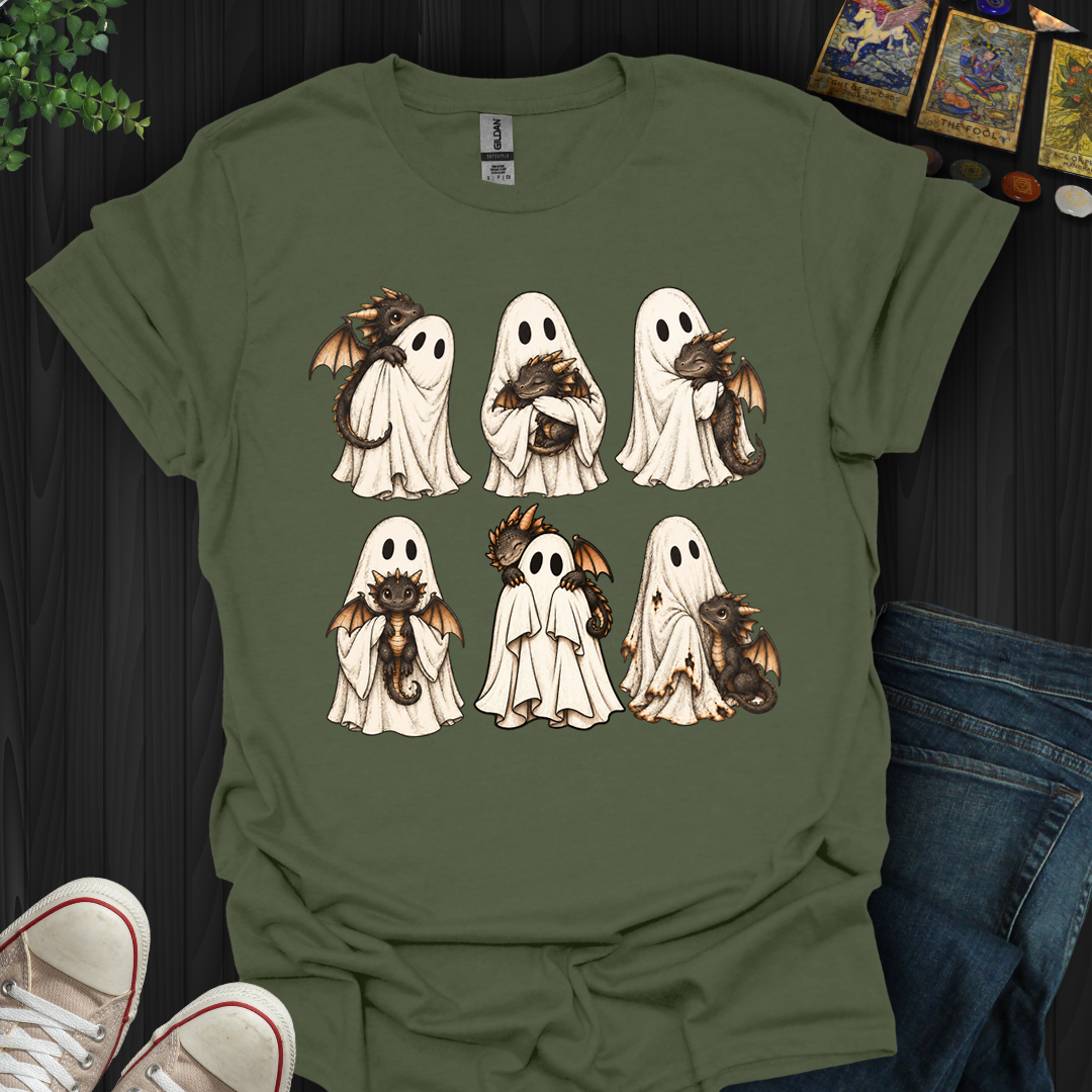 Ghost With Baby Dragon- T-Shirt