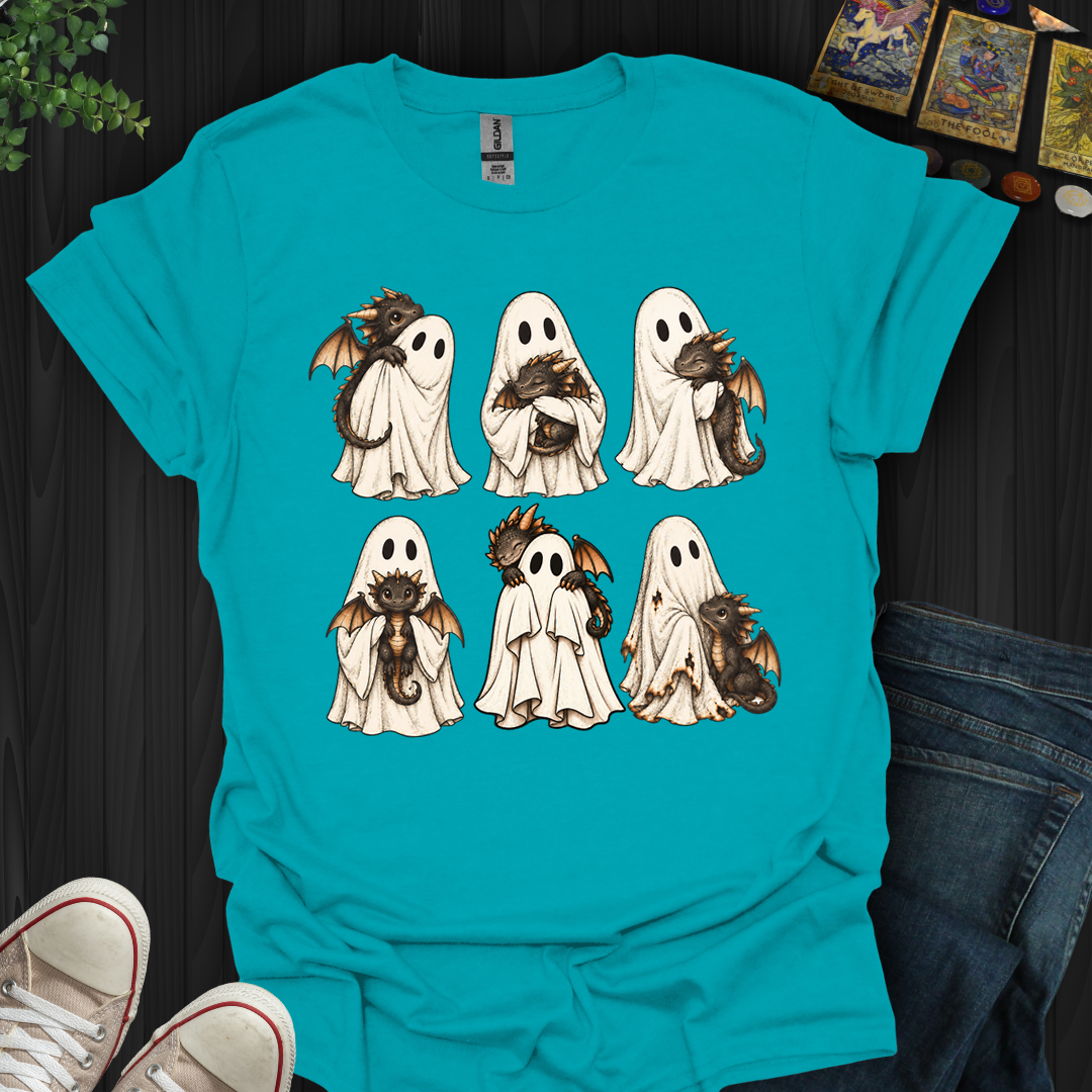 Ghost With Baby Dragon- T-Shirt