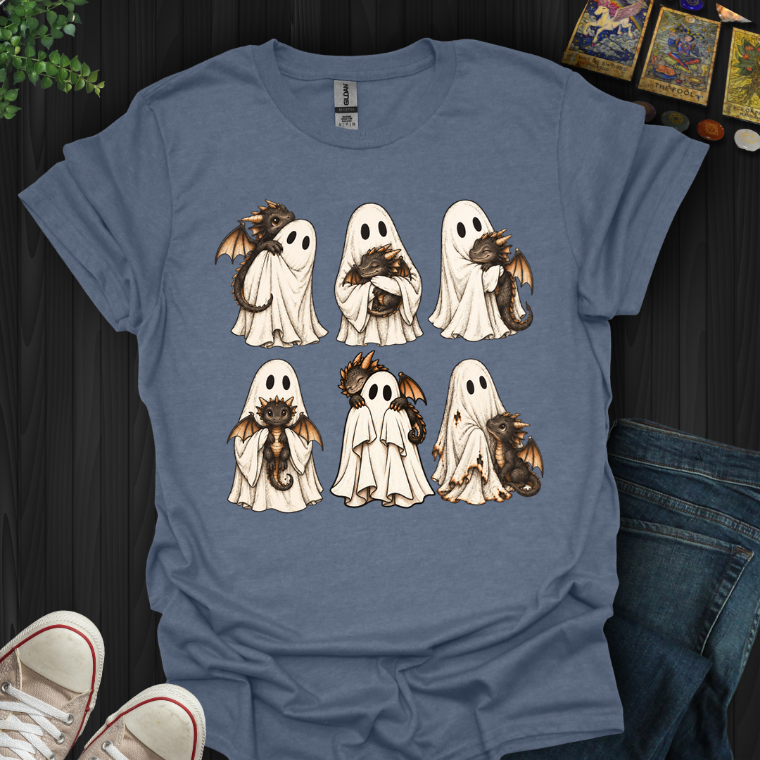Ghost With Baby Dragon- T-Shirt
