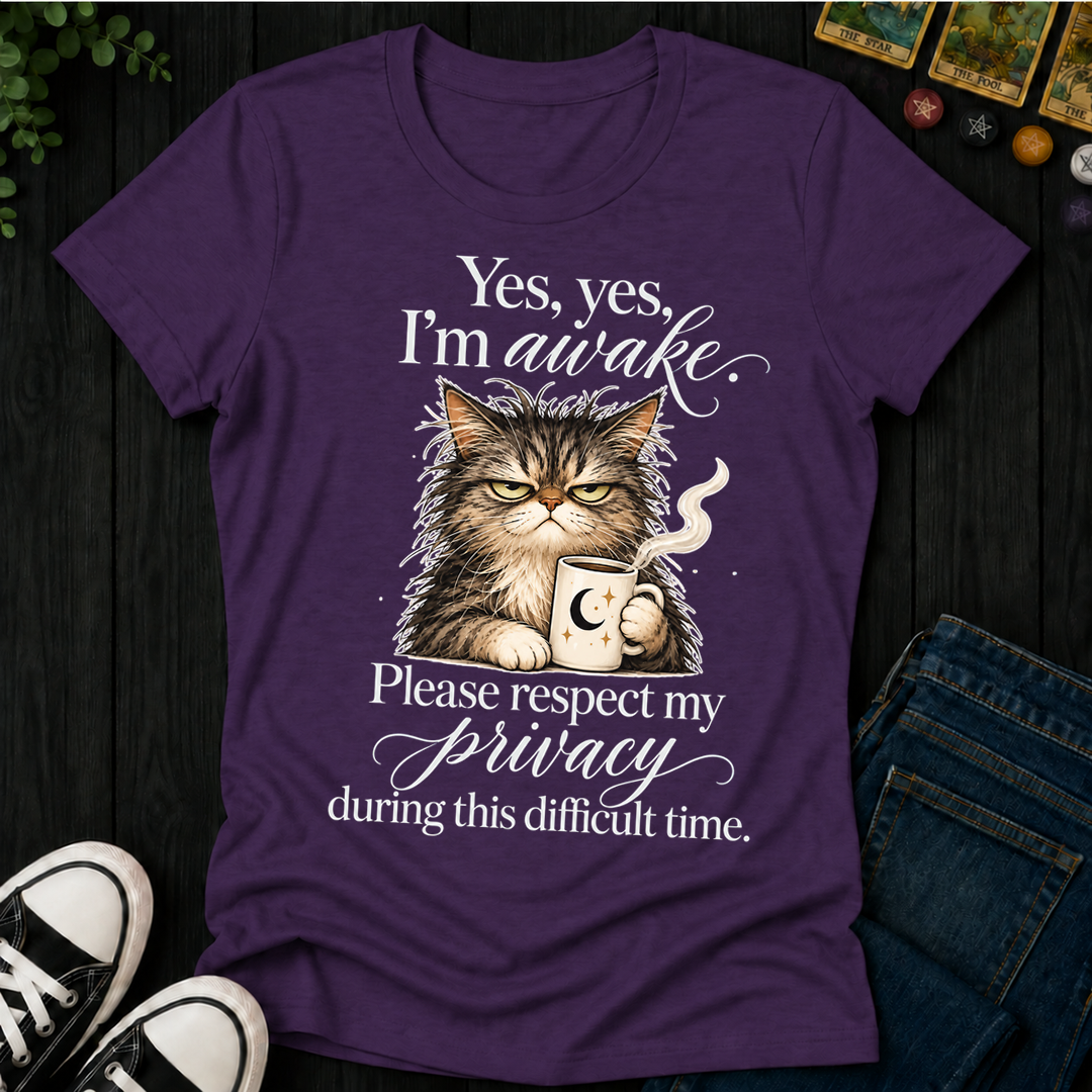 Yes Yes I'm Awake- Women's Fitted Tee