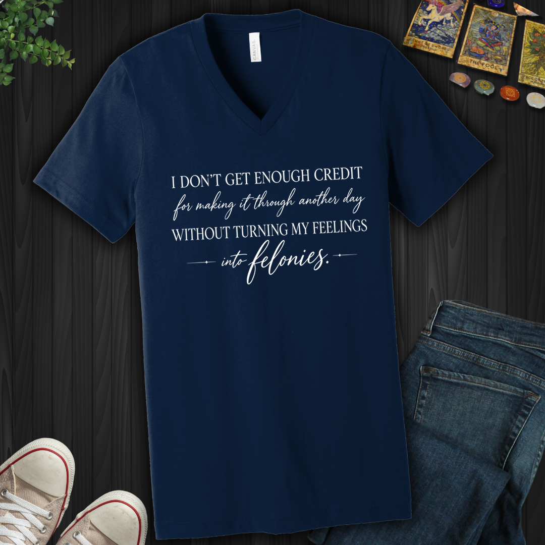 Turning My Feelings Into Felonies- V-Neck