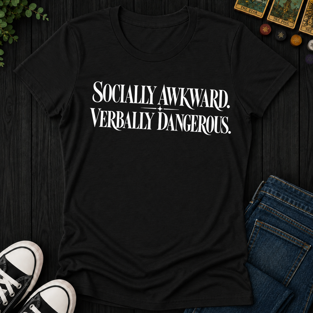 Socially Awkward Verbally Dangerous- Women's Fitted Tee